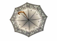Понге зонтика ручки полиэстера 8 панелей дизайн деревянного ультрафиолетового защитного флористический поставщик