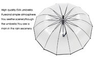 Гибкость длинного зонтика купола ясности ручки форменного высокопрочная Виндпрооф поставщик